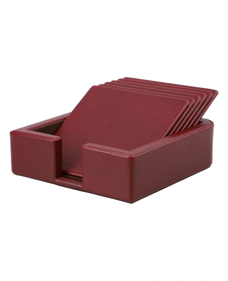 Mondrian Leather Coasters