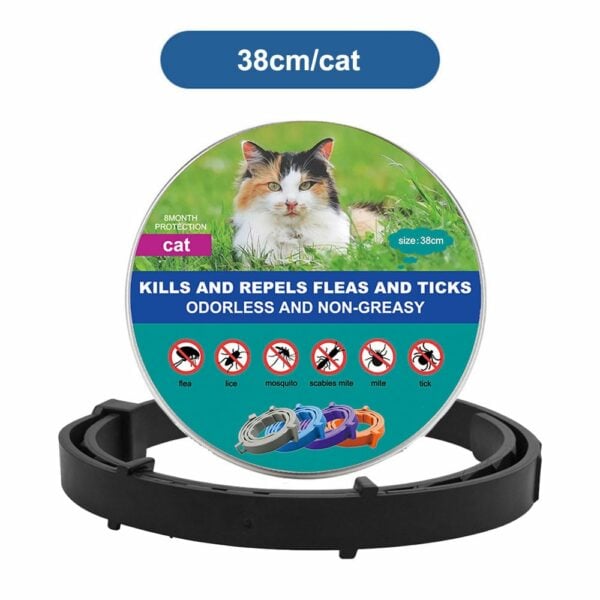 Thefurlife™ 8 Months Flea And Tick Free Black / Small (38Cm)