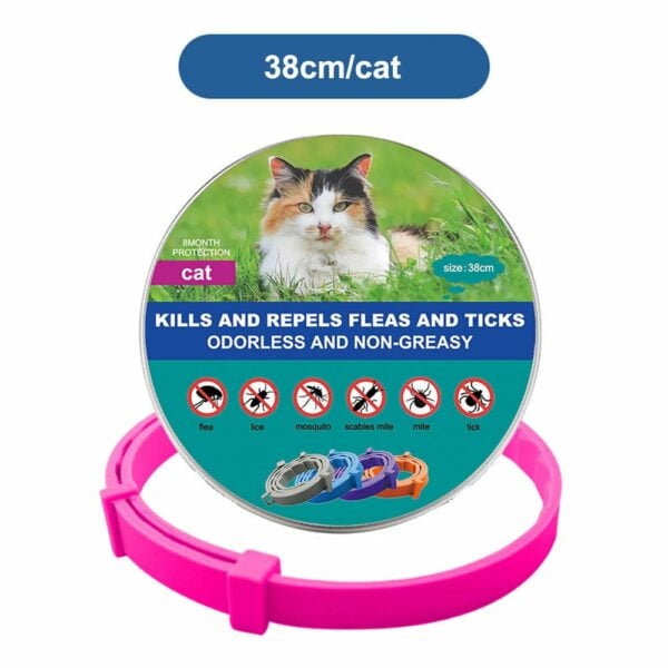Thefurlife™ 8 Months Flea And Tick Free Pink / Small (38Cm)