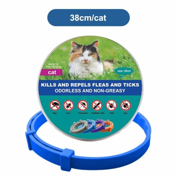 Thefurlife™ 8 Months Flea And Tick Free Blue / Small (38Cm)