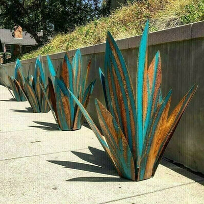 Anti-Rust Metal Tequila Agave Plant Rusty Blue / 10.6’