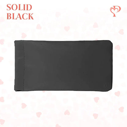 Pouchic – Snap Closure Leather Organizer Pouch Slim / Black