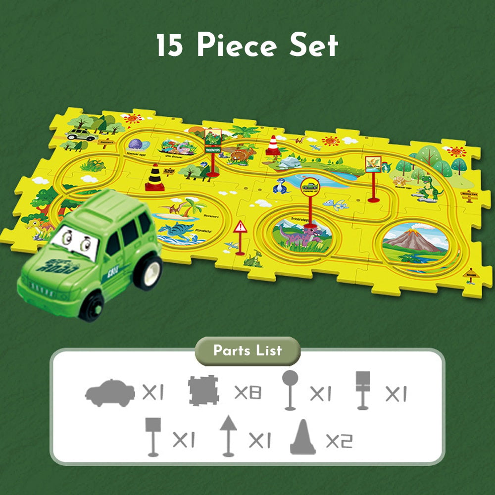 Puzzleracer Kids Car Track Set