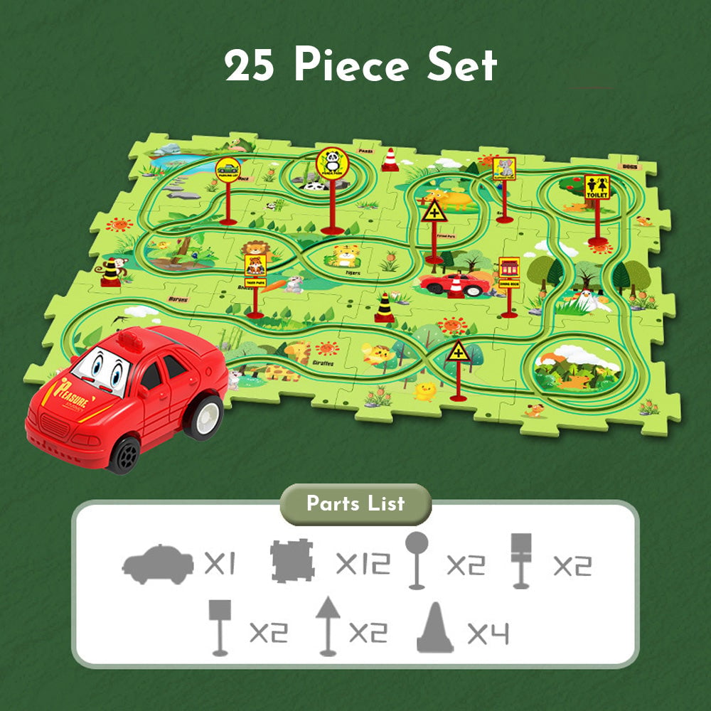 Puzzleracer Kids Car Track Set
