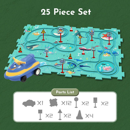 Puzzleracer Kids Car Track Set