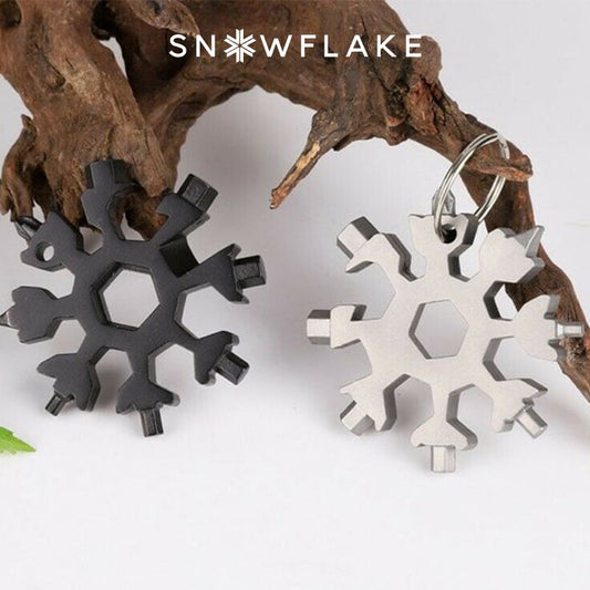 Jollysnow – Snowflake Multitool 18-In-1 Stainless Steel Portable For Outdoor Adventure